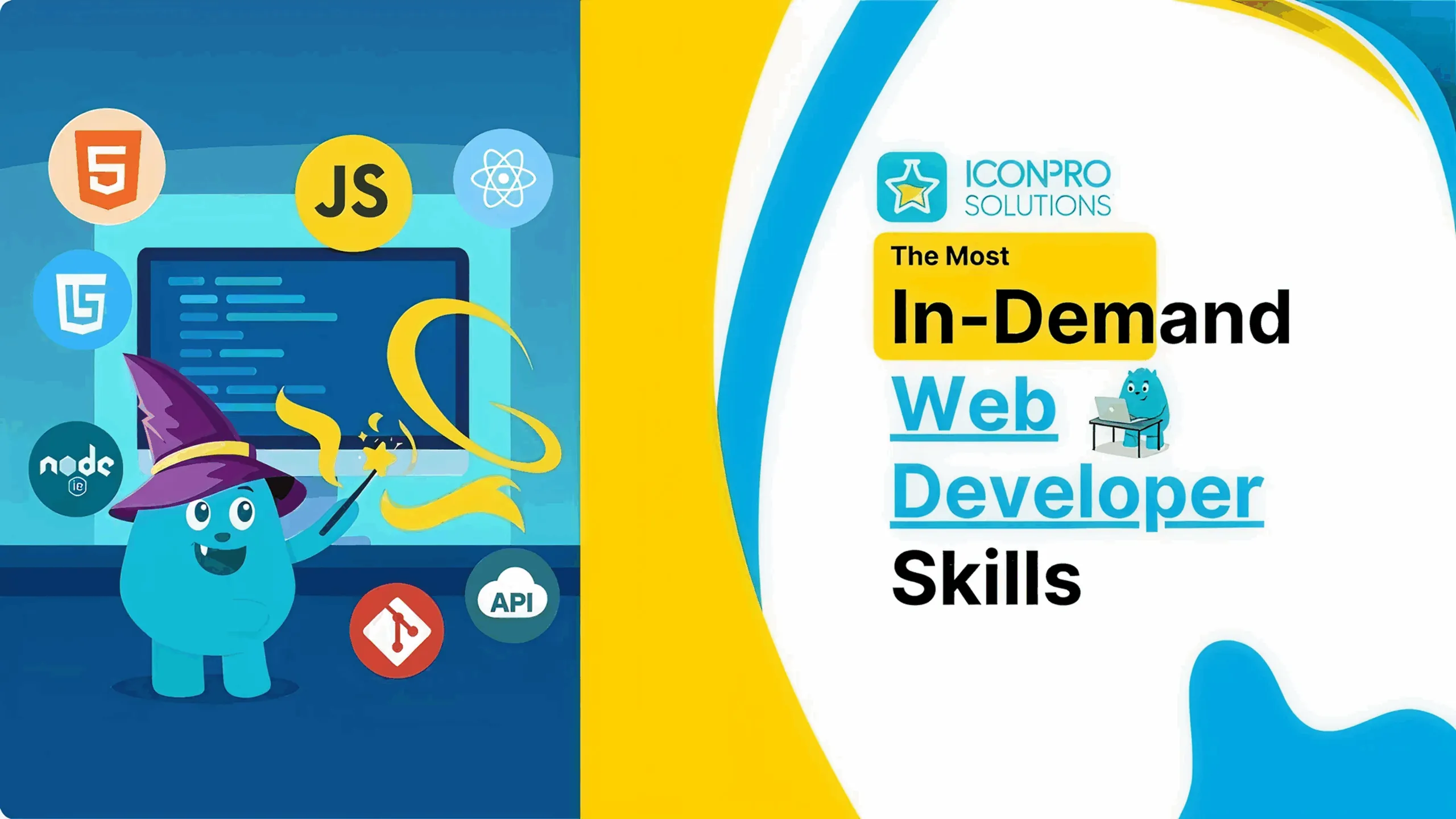 The Most In-Demand Web Developer Skills in 2026 shown on screen