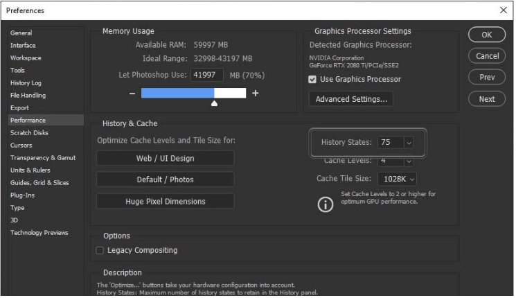 A screenshot of a website design software interface