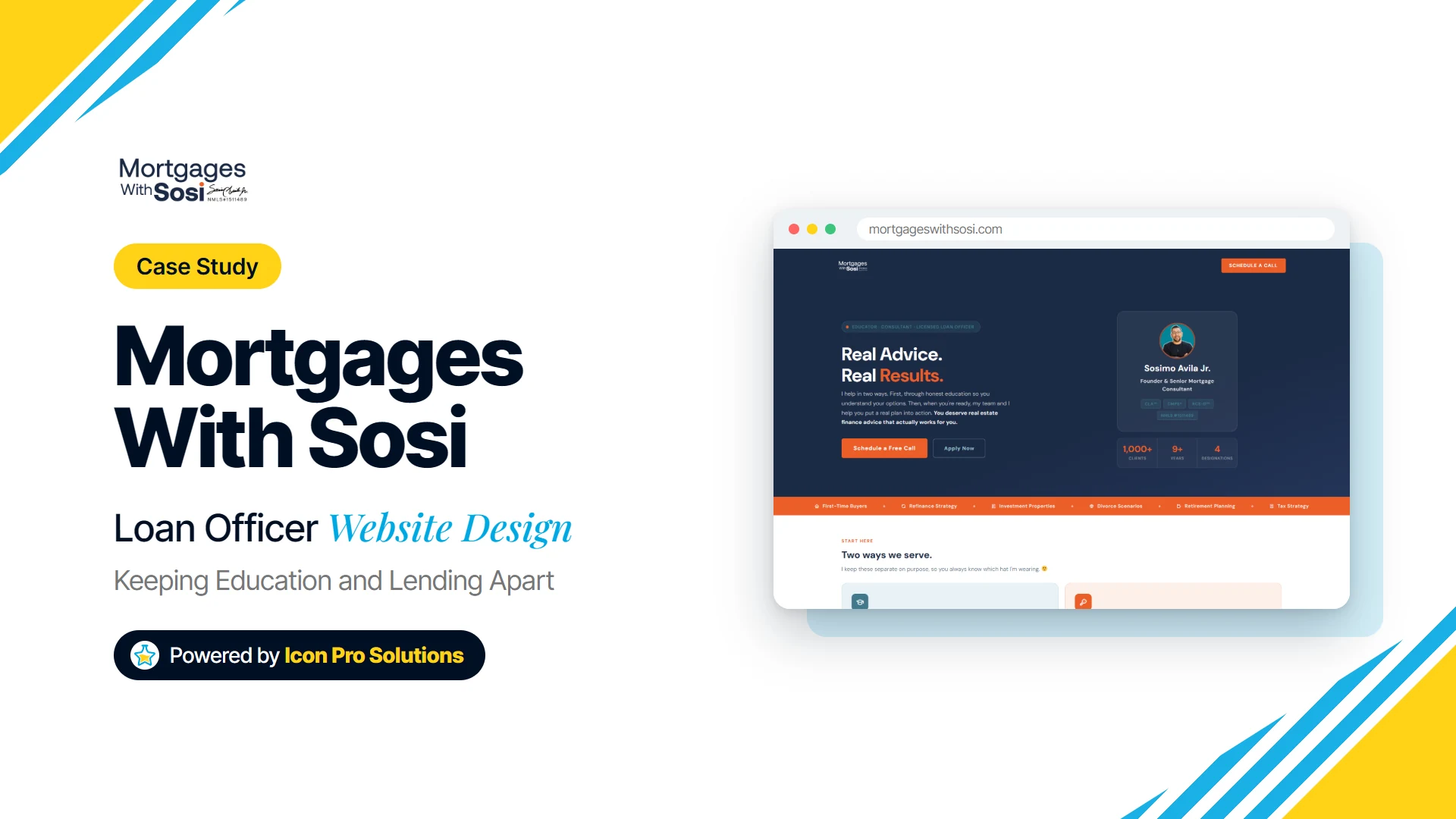 Mortgages With Sosi case study: Loan Officer Website Design
