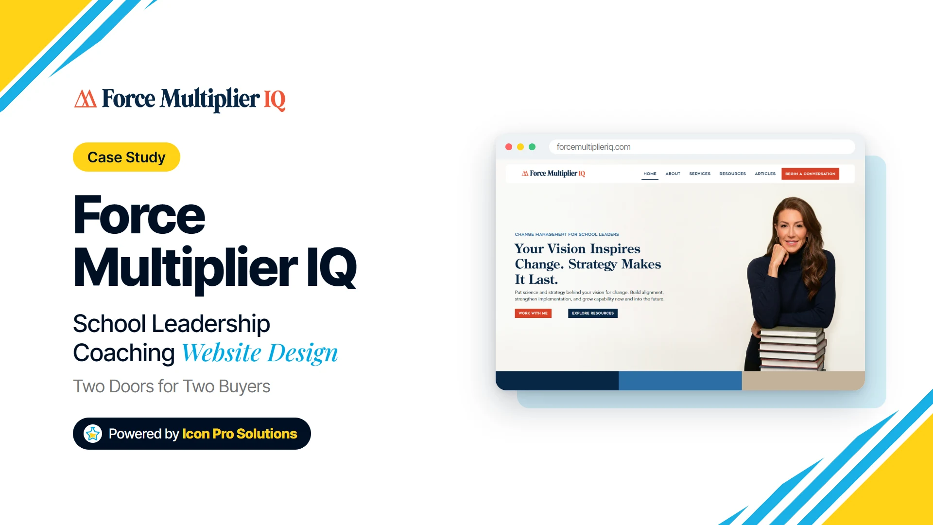 Force Multiplier IQ case study: School Leadership Coaching Website Design